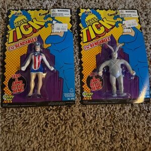 Vintage The Tick Bendable Action Figures